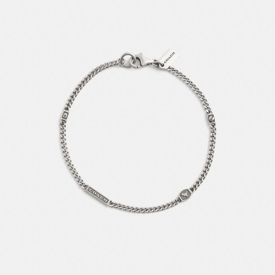Joyeria COACH Hallmark Bracelet Mujer Plateados | WNZI-94231