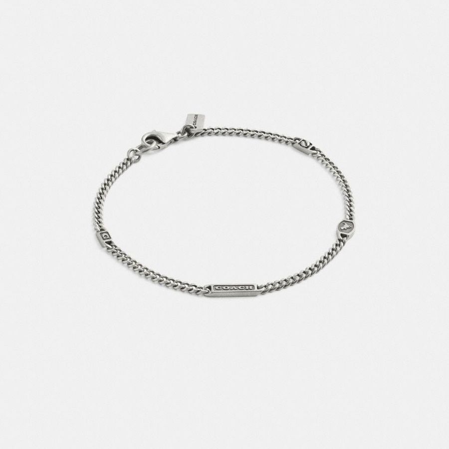 Joyeria COACH Hallmark Bracelet Mujer Plateados | WNZI-94231