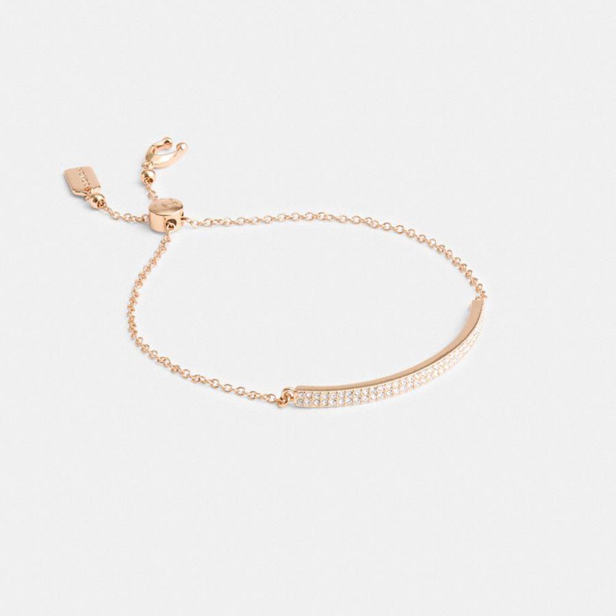Joyeria COACH Pavé Bar Slider Bracelet Mujer Dorados | BYCN-45827