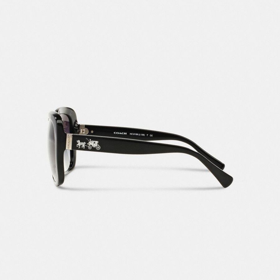 Lentes de Sol COACH Horse And Carriage Square Mujer Negros | ZRCP-73650