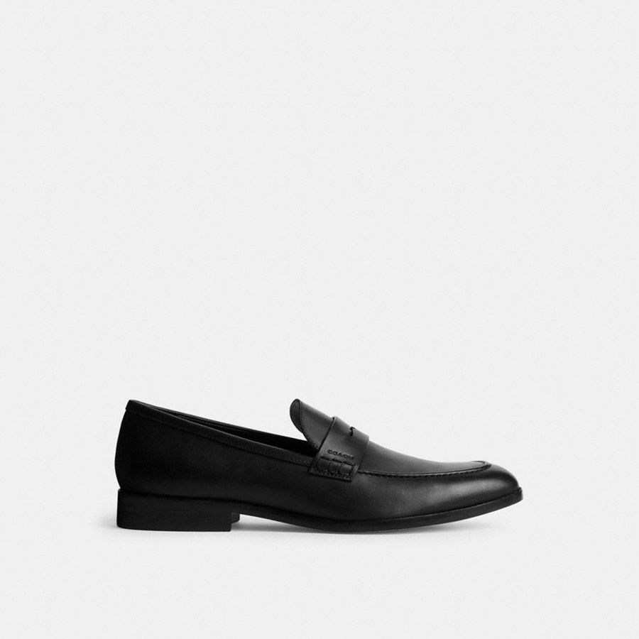 Mocasines COACH Declan Hombre Negros | YKWP-70415