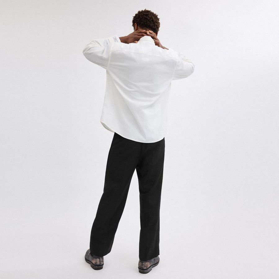 Pantalon COACH Tuxedo Hombre Negros | LDZA-69721