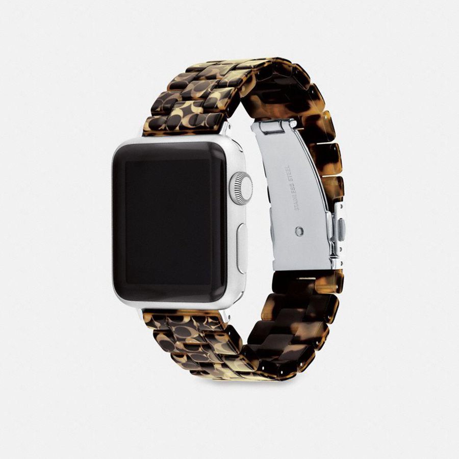 Relojes COACH Apple® Strap, 38 Mm, 40 Mm And 41 Mm Hombre Negros | TSHK-73564