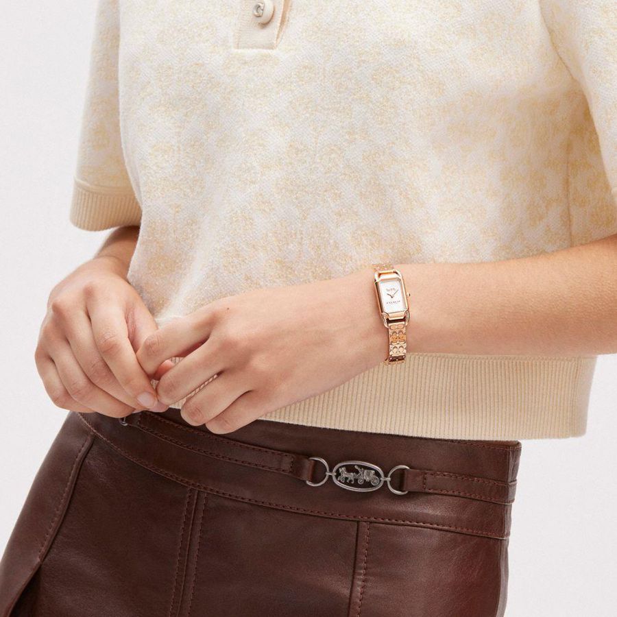 Relojes COACH Cadie, 17.5 Mm X 28.5 Mm Mujer Dorados | BGKX-27810