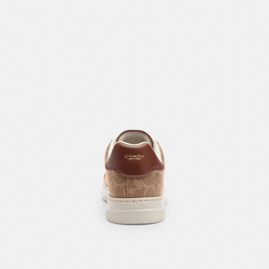 Tenis COACH High Line In Signature Canvas Mujer Marrom | TBUN-05142